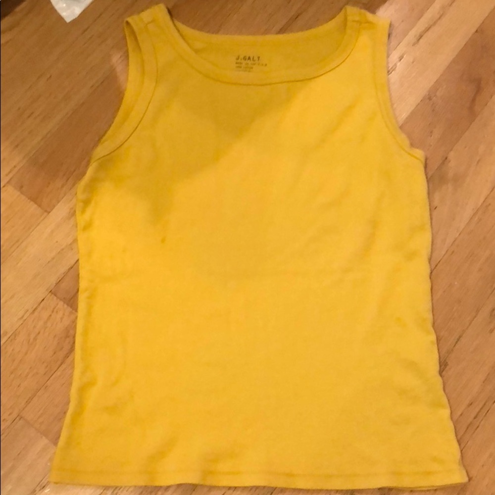 yellow tank top